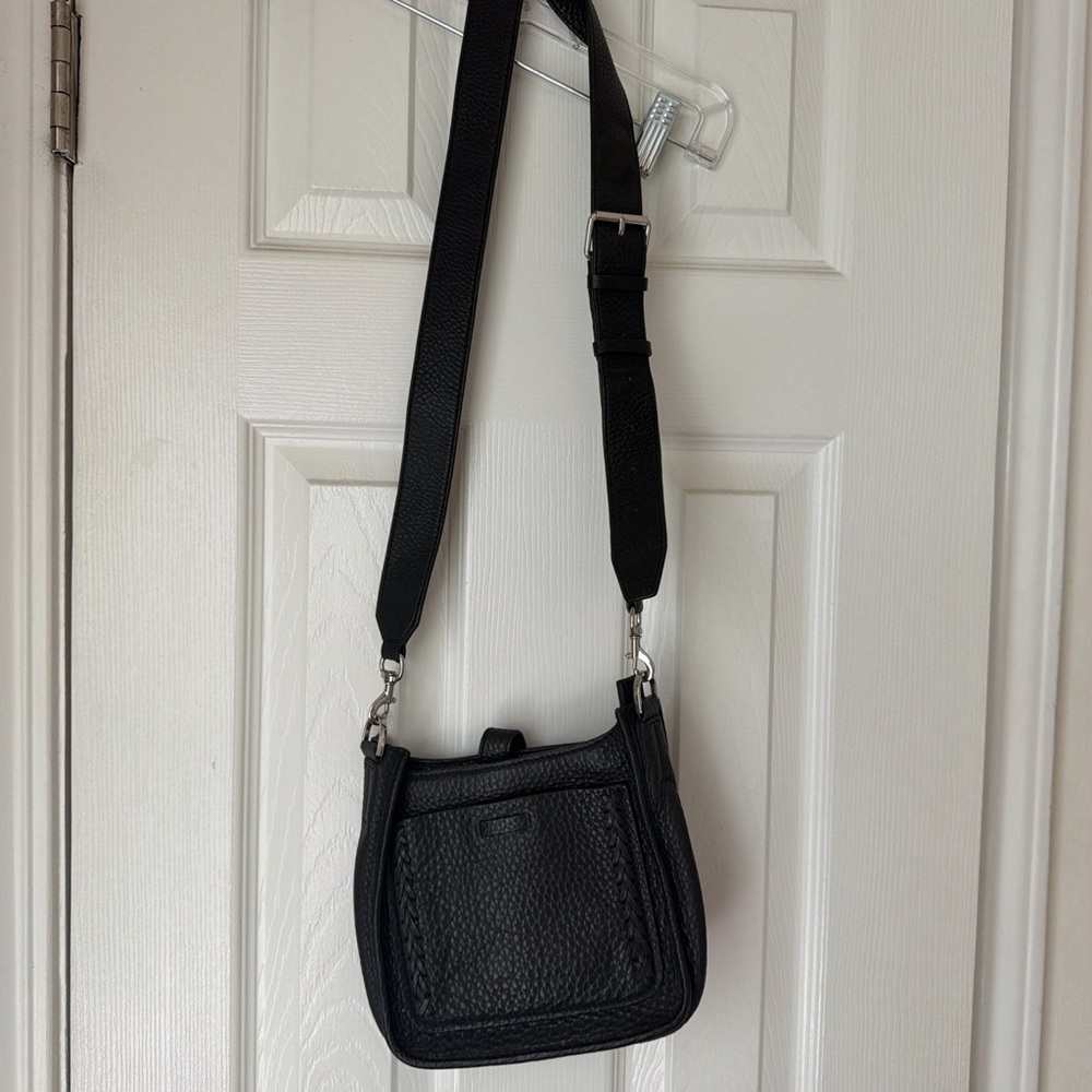 Rebecca Minkoff Black Textured Leather Crossbody Bag - Picture 2 of 6